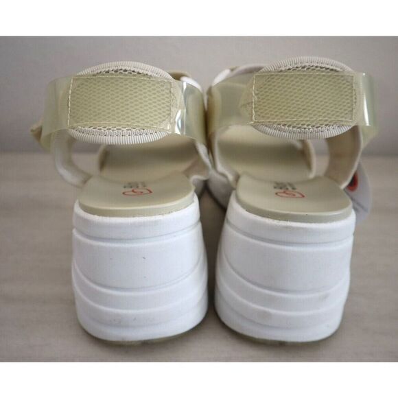 Blondo B3482 Women's Sz 10M Bone Fabric Marylee Waterproof Wedge Sandals - Picture 4 of 9